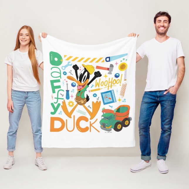 BUGS BUNNY BUILDERS™| DAFFY DUCK™ Byggverktyg Fleecefilt (På plats)