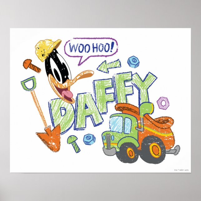 BUGS BUNNY BUILDERS™| DAFFY DUCK™ Sketch Art Poster (Framsidan)