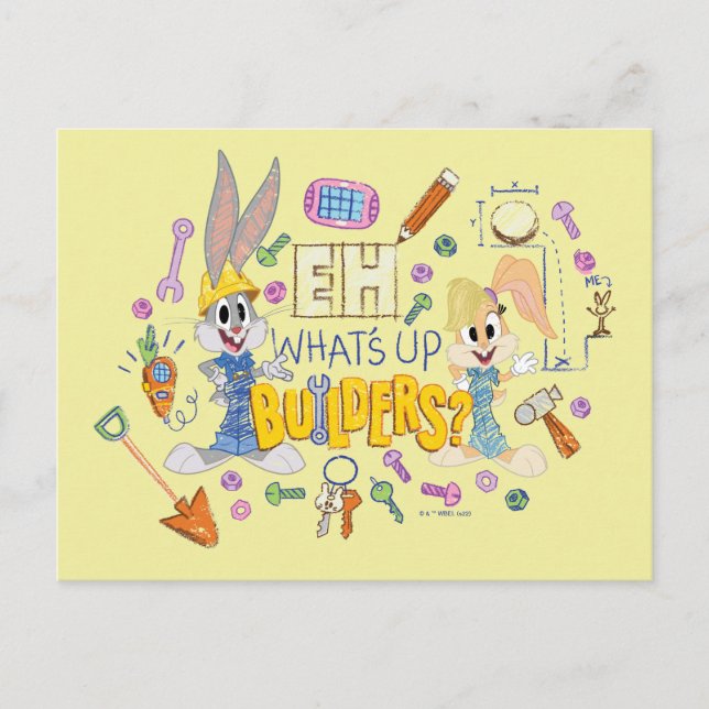 BUGS BUNNY BUILDERS™| Eh, Vad händer Byggare? Vykort (Framsida)