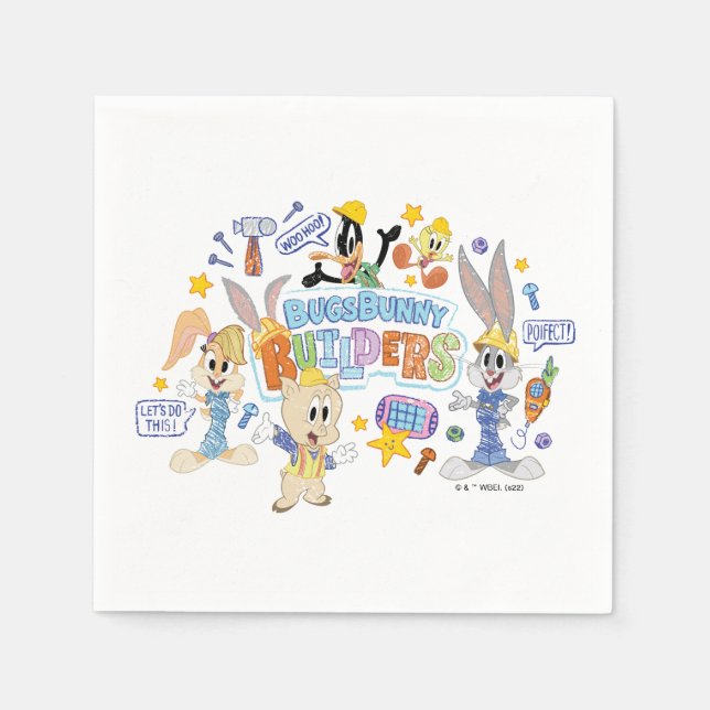 BUGS BUNNY BUILDERS™| Grupp Sketch Art Pappersservett (Framsidan)