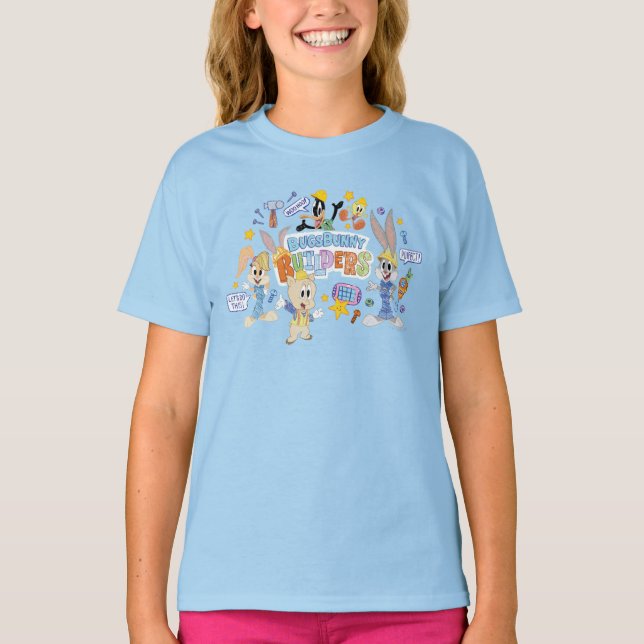 BUGS BUNNY BUILDERS™| Grupp Sketch Art T Shirt (Framsida)