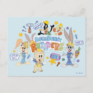 BUGS BUNNY BUILDERS™ Grupp Sketch Art Vykort