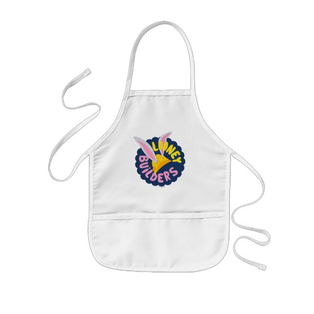 BUGS BUNNY BUILDERS™| Hård hatt scalloped logotyp Barnförkläde (Framsidan)
