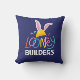 BUGS BUNNY BUILDERS™| Hård hatt staplade logotyp Kudde
