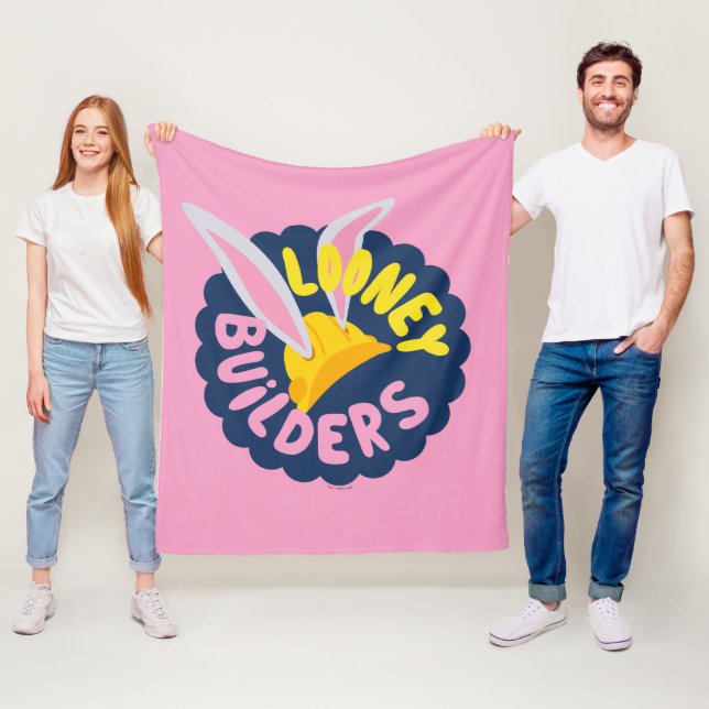 BUGS BUNNY BUILDERS™| Hård hjälm Scalloped Logotyp Fleecefilt (På plats)