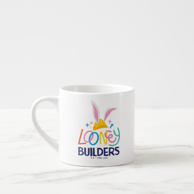 BUGS BUNNY BUILDERS™| Hård hjälm staplade logotyp Espressomugg (Vänster)