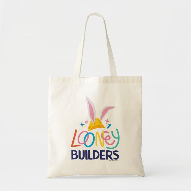 BUGS BUNNY BUILDERS™| Hård hjälm staplade logotyp Tygkasse (Framsidan)