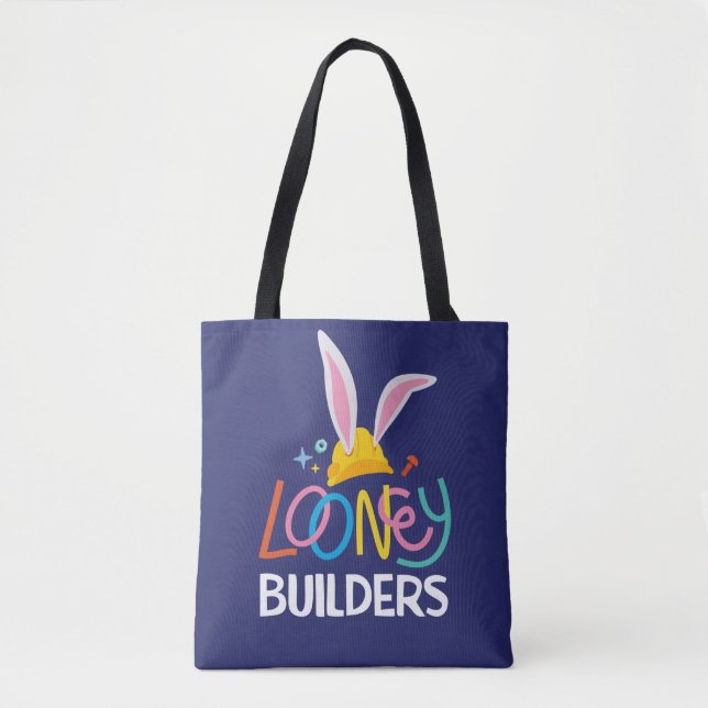 BUGS BUNNY BUILDERS™| Hård hjälm staplade logotyp Tygkasse (Framsida)