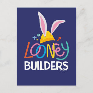 BUGS BUNNY BUILDERS™ Hård hjälm staplade logotyp Vykort
