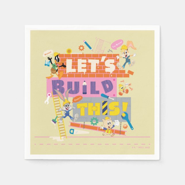 BUGS BUNNY BUILDERS™| "Låt oss bygga detta" Arbets Pappersservett (Framsidan)