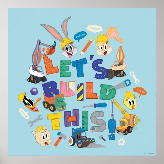 BUGS BUNNY BUILDERS™| "Låt oss bygga detta" Collag Poster (Framsidan)