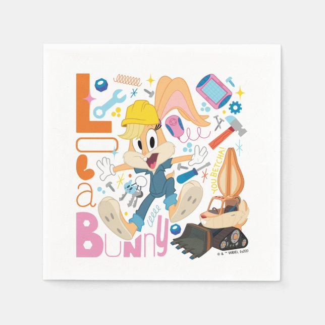 BUGS BUNNY BUILDERS™| Lola Bunny Byggverktyg Pappersservett (Framsidan)