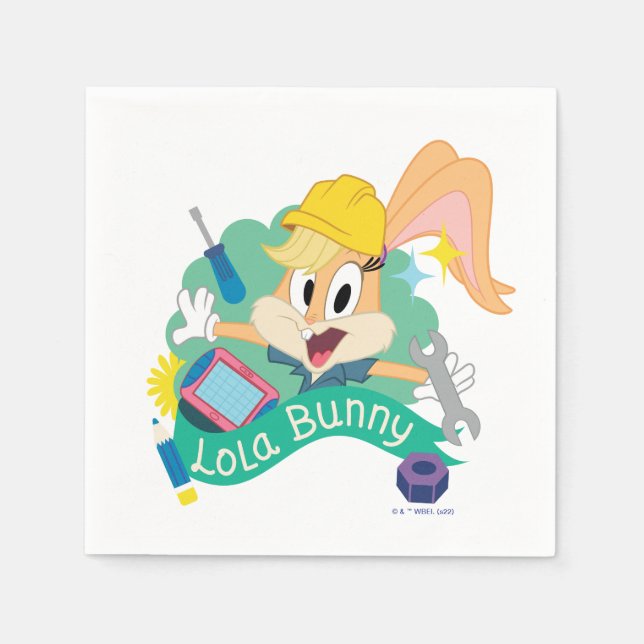 BUGS BUNNY BUILDERS™| Lola Bunny Karaktärs Grafik Pappersservett (Framsidan)