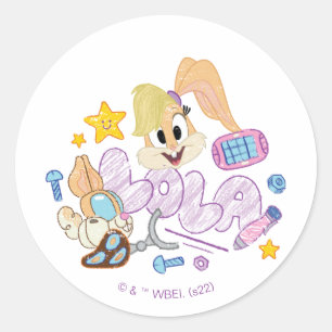 BUGS BUNNY BUILDERS™ Lola Sketch Art Runt Klistermärke