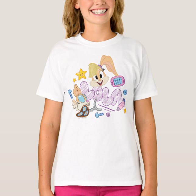 BUGS BUNNY BUILDERS™| Lola Sketch Art T Shirt (Framsida)