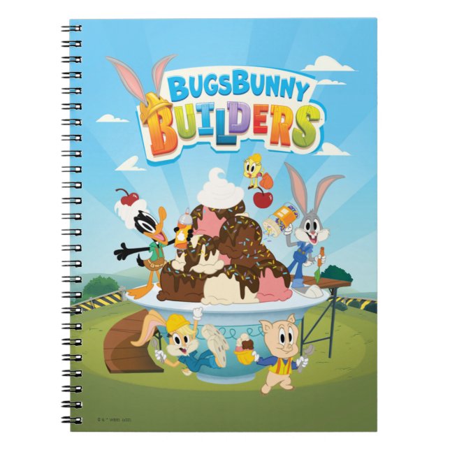 BUGS BUNNY BUILDERS™| Looney Builders Glassis Anteckningsbok (Framsidan)