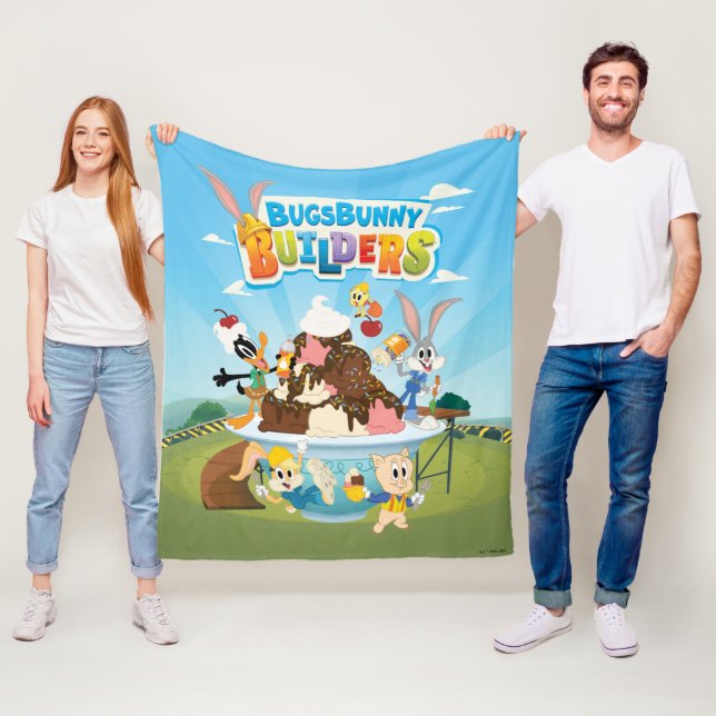 BUGS BUNNY BUILDERS™| Looney Builders Glassis Fleecefilt (På plats)