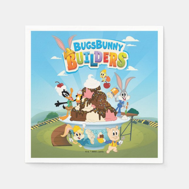 BUGS BUNNY BUILDERS™| Looney Builders Glassis Pappersservett (Framsidan)