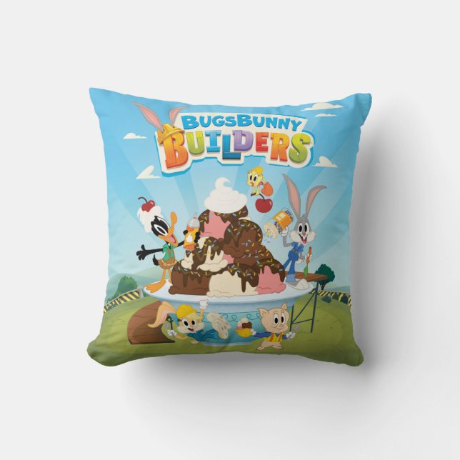BUGS BUNNY BUILDERS™| Looney Builders Ice Cream Kudde (Framsida)