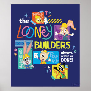 BUGS BUNNY BUILDERS™  Looney Builders-kollage Poster