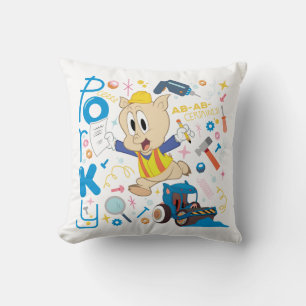 BUGS BUNNY BUILDERS™ Porky Pig Arbetsredskap Kudde