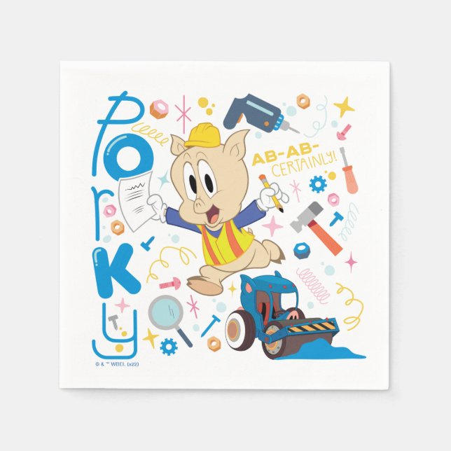BUGS BUNNY BUILDERS™| Porky Pig Work Tools Pappersservett (Framsidan)