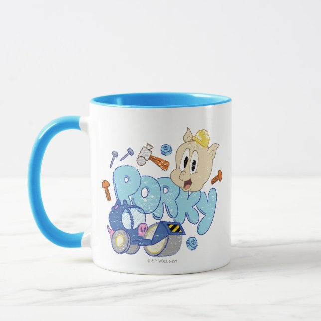 BUGS BUNNY BUILDERS™| Porky Sketch Art Mugg (Vänster)