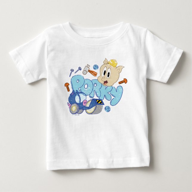 BUGS BUNNY BUILDERS™| Porky Sketch Art T Shirt (Framsida)
