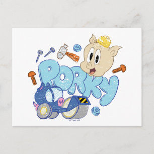 BUGS BUNNY BUILDERS™ Porky Sketch Art Vykort