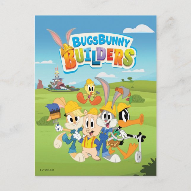 BUGS BUNNY BUILDERS™| The Looney Builders Group Vykort (Framsida)