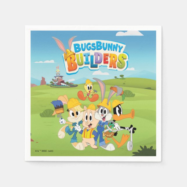 BUGS BUNNY BUILDERS™| The Looney Builders-gruppen Pappersservett (Framsidan)