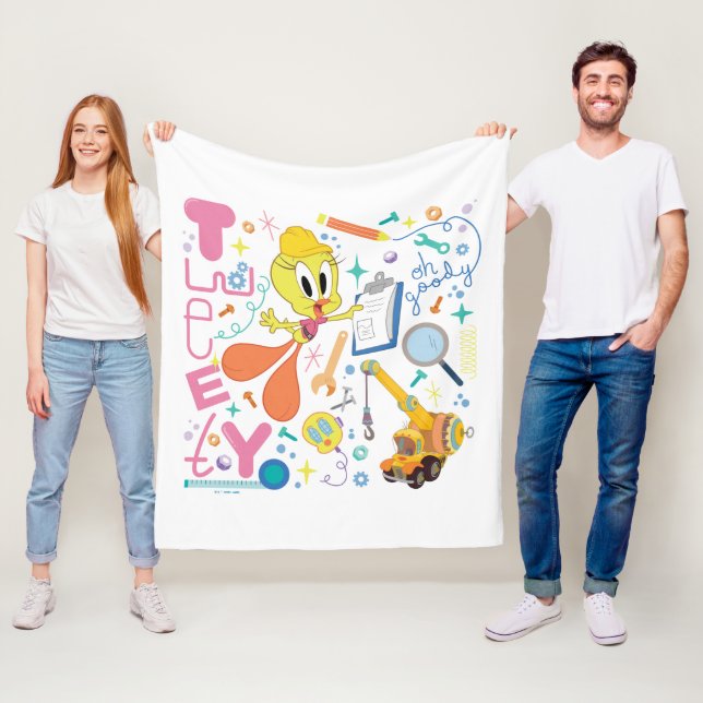BUGS BUNNY BUILDERS™| TWEETY™ Arbetsredskap Fleecefilt (På plats)