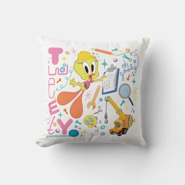 BUGS BUNNY BUILDERS™| TWEETY™ Arbetsredskap Kudde (Framsida)