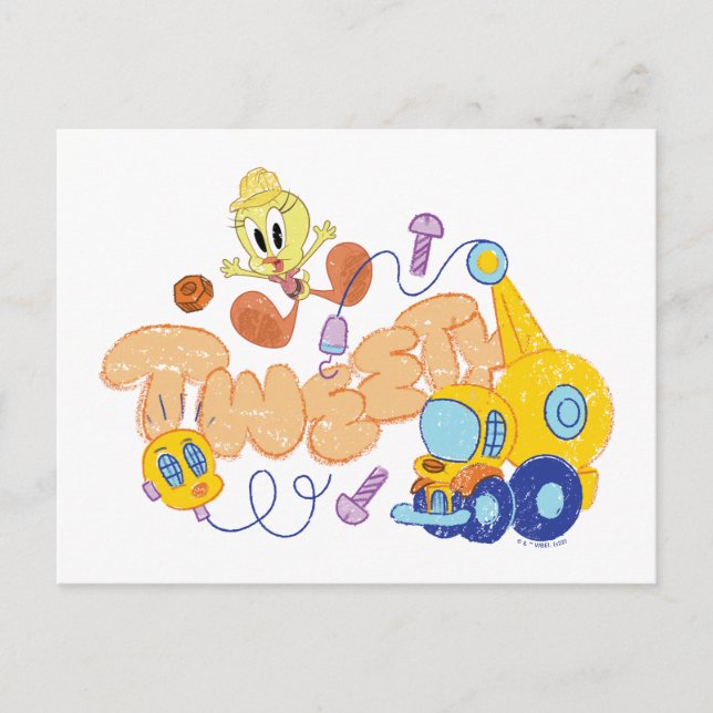 BUGS BUNNY BUILDERS™| TWEETY™ Skisskonst Vykort (Framsida)