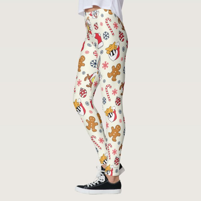 BUGS BUNNY™, DAFFY DUCK™ & Lola Christmas Pattern Leggings (Vänster)