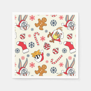 BUGS BUNNY™, DAFFY DUCK™ & Lola Julmönster Pappersservett