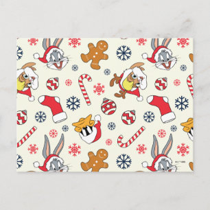 BUGS BUNNY™, DAFFY DUCK™ & Lola Julmönster Vykort