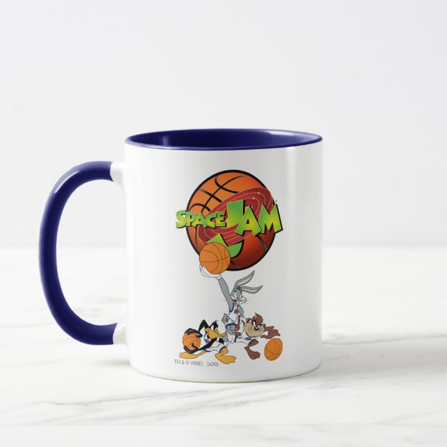 BUGS BUNNY™, DAFFY DUCK™ och TAZ™ SPACE JAM™-logot Mugg (Vänster)