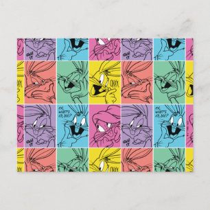 BUGS BUNNY™ Färgblock-uttryck Vykort