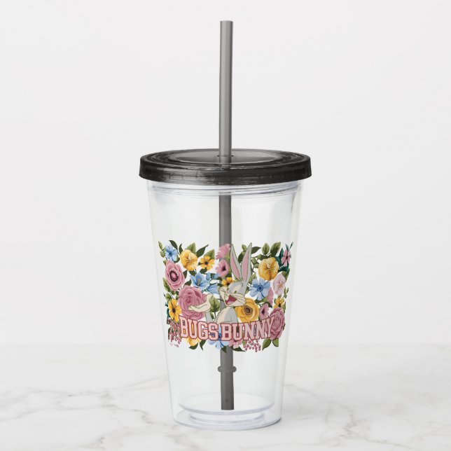 BUGS BUNNY™ Floral Embroidery Graphic Take Away Mugg (Framsida)