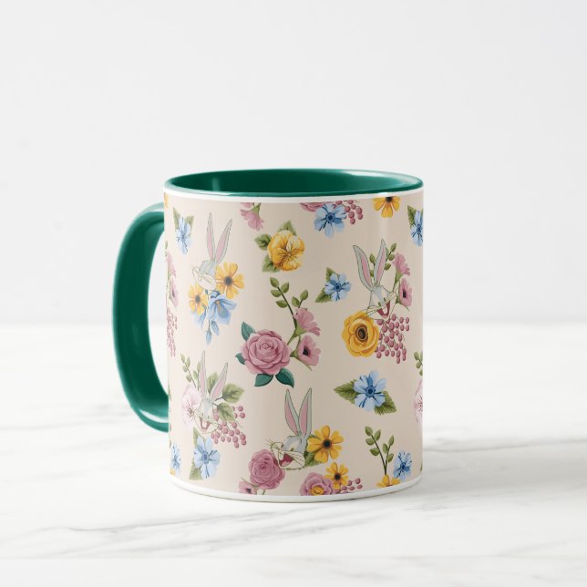 BUGS BUNNY™ Floral Embroidery Pattern Mugg (Framsida vänster)