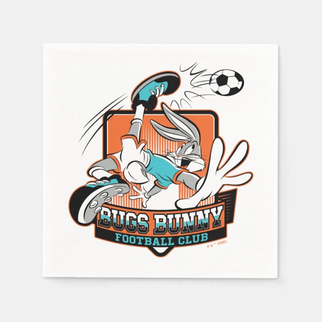 BUGS BUNNY™ Football Club Badge Pappersservett (Framsidan)