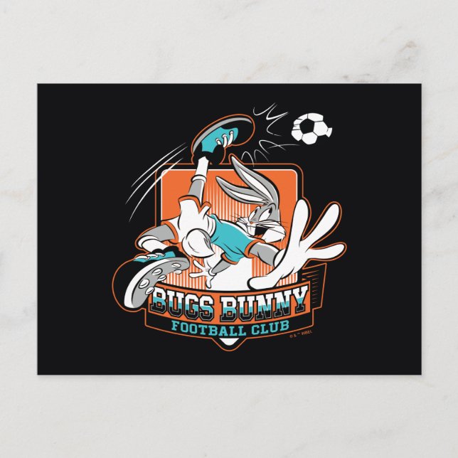 BUGS BUNNY™ Football Club Badge Vykort (Framsida)