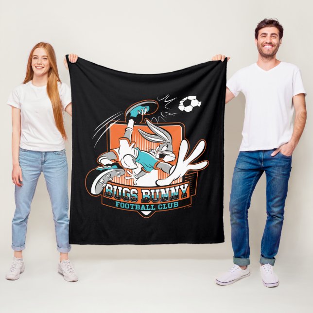 BUGS BUNNY™ Fotbollsklubb logo Fleecefilt (På plats)