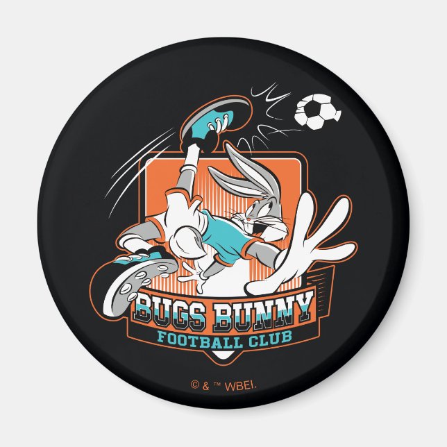 BUGS BUNNY™ Fotbollsklubb logo Magnet (Framsidan)