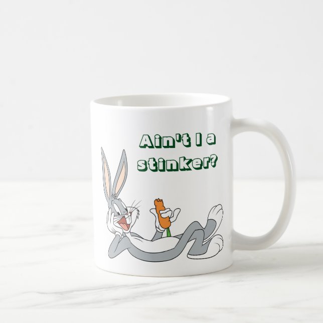 BUGS BUNNY™ Liggande och äter morot Kaffemugg (Höger)