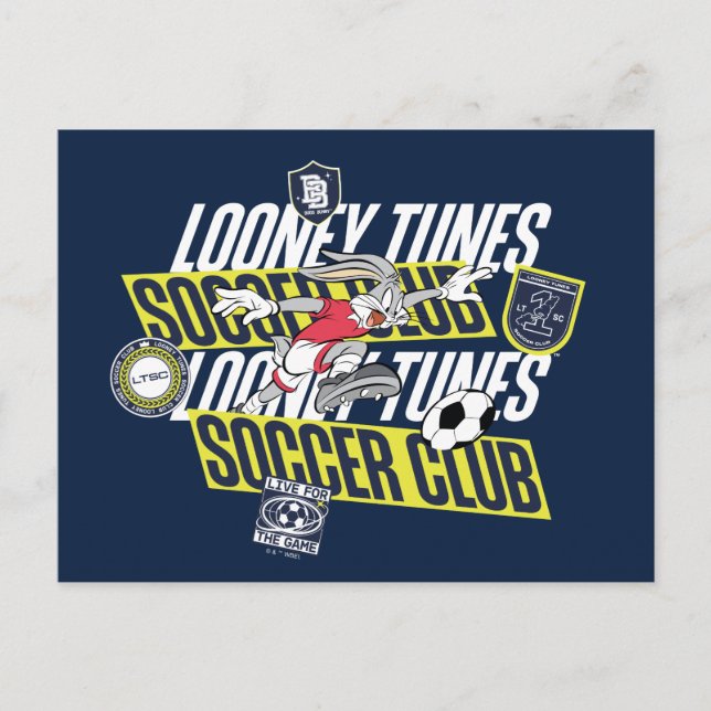 BUGS BUNNY™ LOONEY TUNES™ Fotbollsklubb Vykort (Framsida)