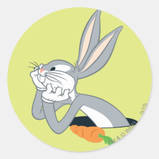 BUGS BUNNY™ med Morot Runt Klistermärke
