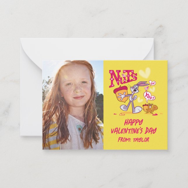 BUGS BUNNY™ Nötter För Dig | Alla Hjärtans Dag Anteckningskort (Framsida)