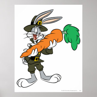 BUGS BUNNY™ pilgrim Thanksgiving morot Poster